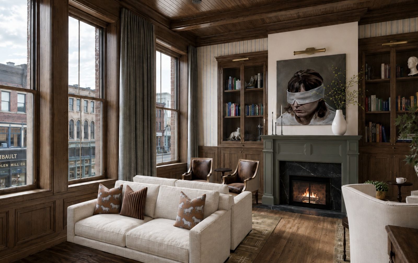 Communal living room in Restore Recovery sober housing